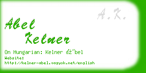 abel kelner business card